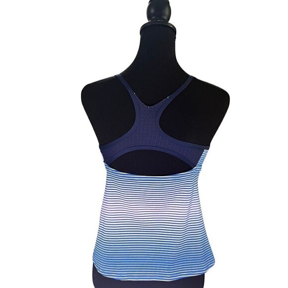 Nike Women's Striped Racerback Tankini Top, Size Small - Picture 2 of 6